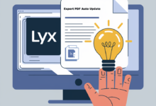 lyx export pdf auto update​