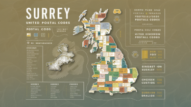 surrey united kingdom postal code​